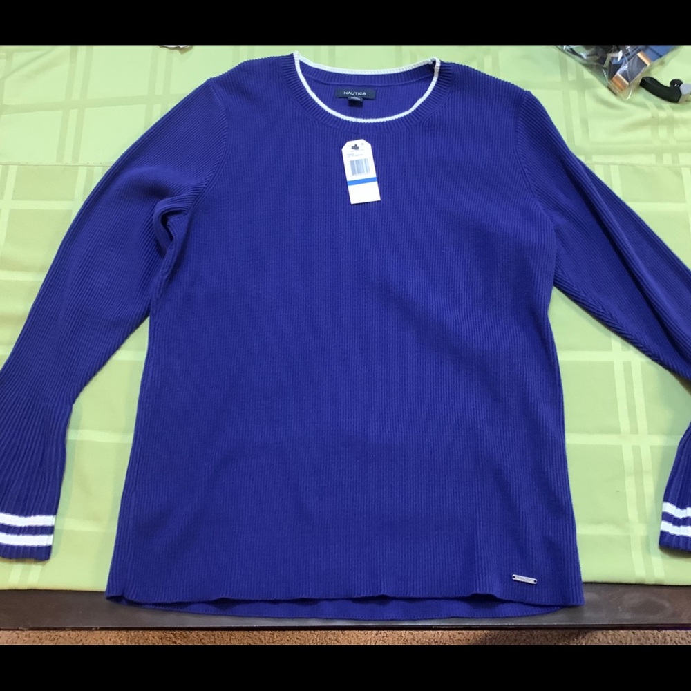 XL Nautica Sweater, blue sweater
